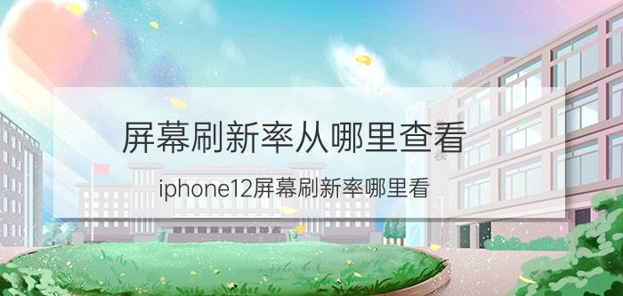 屏幕刷新率从哪里查看 iphone12屏幕刷新率哪里看？